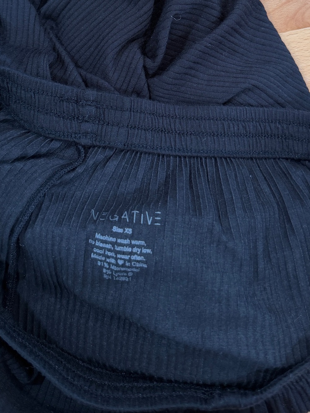 Negative Underwear Whipped Henley Pajama Set in Black Top and Bottom XS - Picture 10 of 10